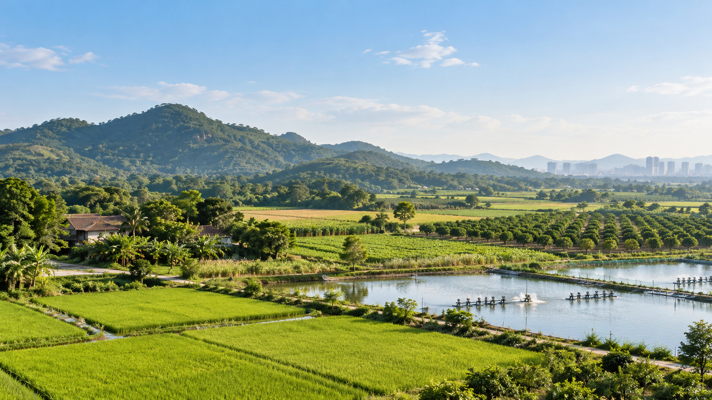 Tranquil Countryside Fields and Ponds.png